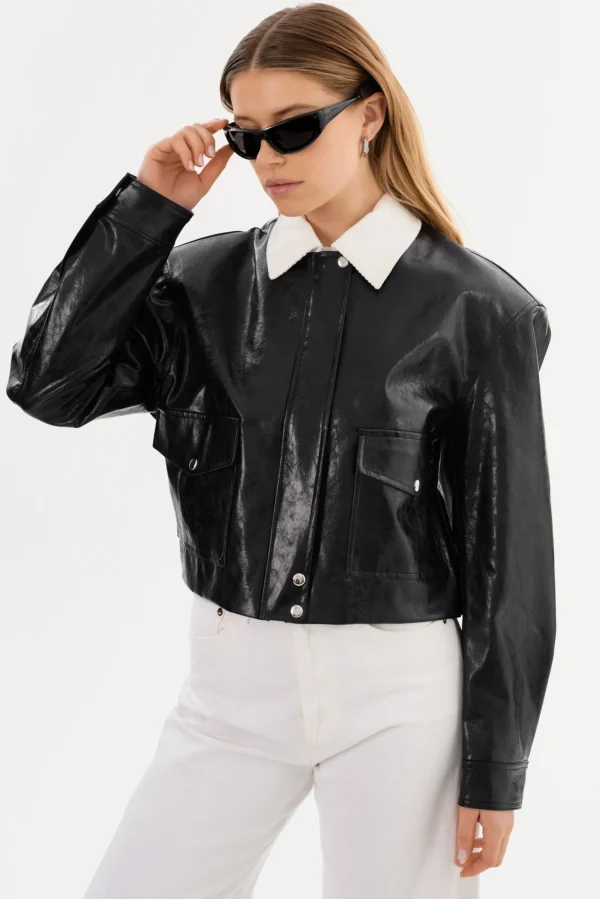 LAMARQUE Coats&Jackets | Leather Jackets | BRAYLIN | Faux Leather Jacket Black