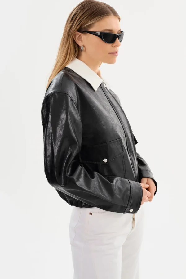 LAMARQUE Coats&Jackets | Leather Jackets | BRAYLIN | Faux Leather Jacket Black