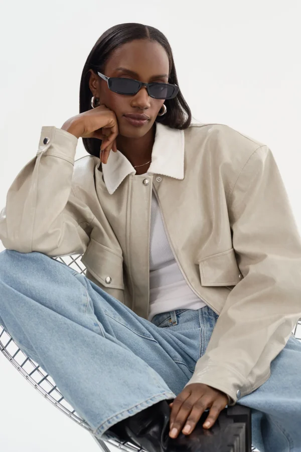 LAMARQUE Coats&Jackets | Leather Jackets | BRAYLIN | Faux Leather Jacket Clay