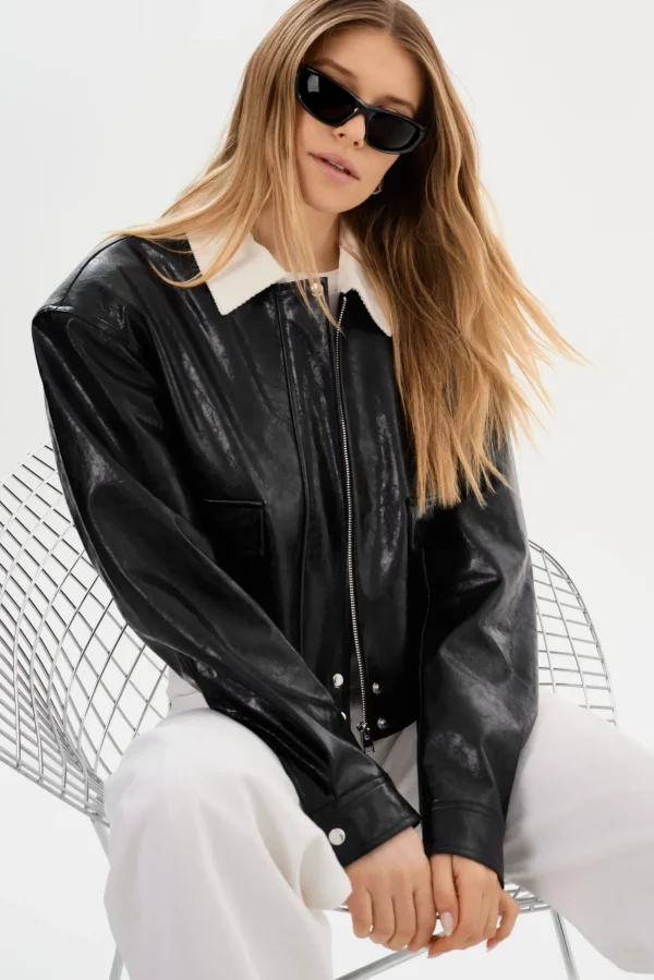 LAMARQUE Coats&Jackets | Leather Jackets | BRAYLIN | Faux Leather Jacket Black