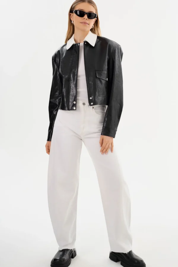 LAMARQUE Coats&Jackets | Leather Jackets | BRAYLIN | Faux Leather Jacket Black