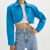 LAMARQUE Leather Jackets | BRIELLE | Cropped Leather Jacket Faded Jean