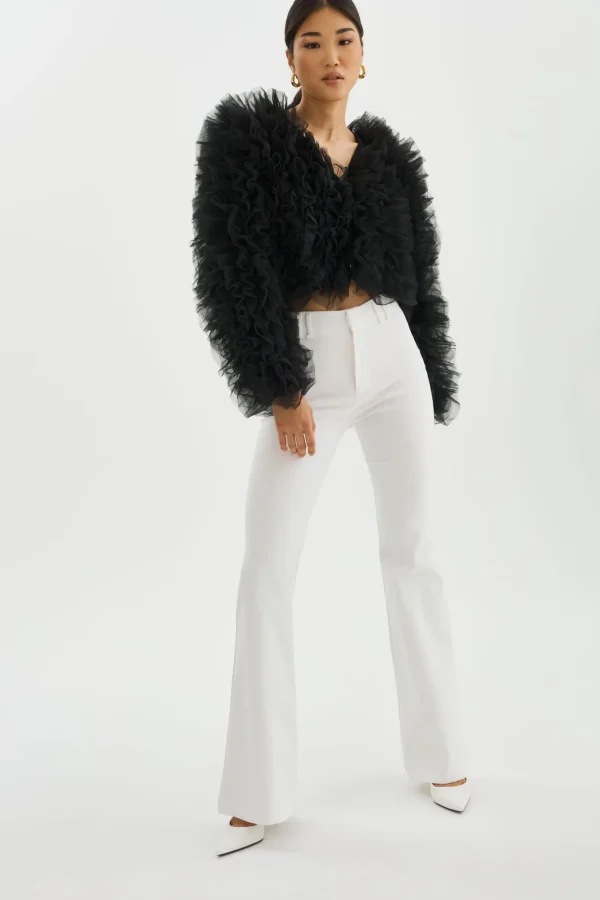 LAMARQUE Coats&Jackets | BRITNY | Ruffle Tulle Jacket Black
