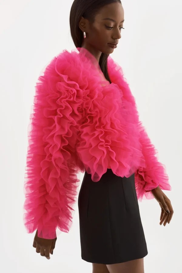 LAMARQUE Coats&Jackets | BRITNY | Ruffle Tulle Jacket Lilac Rose