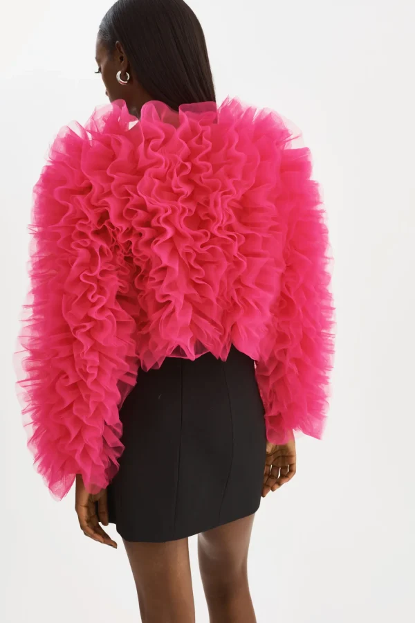 LAMARQUE Coats&Jackets | BRITNY | Ruffle Tulle Jacket Lilac Rose