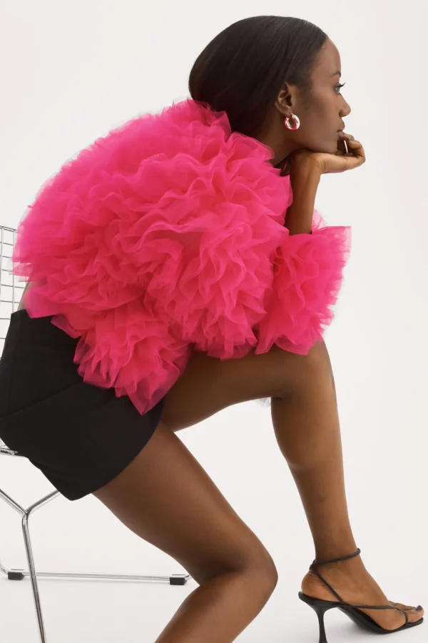 LAMARQUE Coats&Jackets | BRITNY | Ruffle Tulle Jacket Lilac Rose