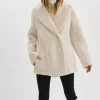 LAMARQUE Coats&Jackets | CAMILLE | Faux Shearling Reversible Coat IVORY