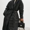 LAMARQUE Coats&Jackets | Leather Jackets | CATALINA | Oversized Leather Blanket Coat Black