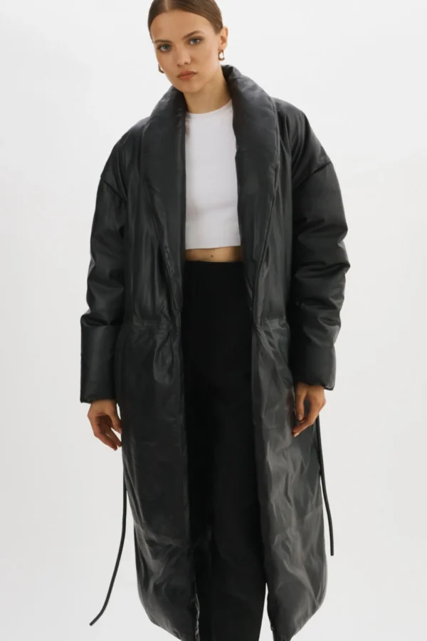 LAMARQUE Coats&Jackets | Leather Jackets | CATALINA | Oversized Leather Blanket Coat Black