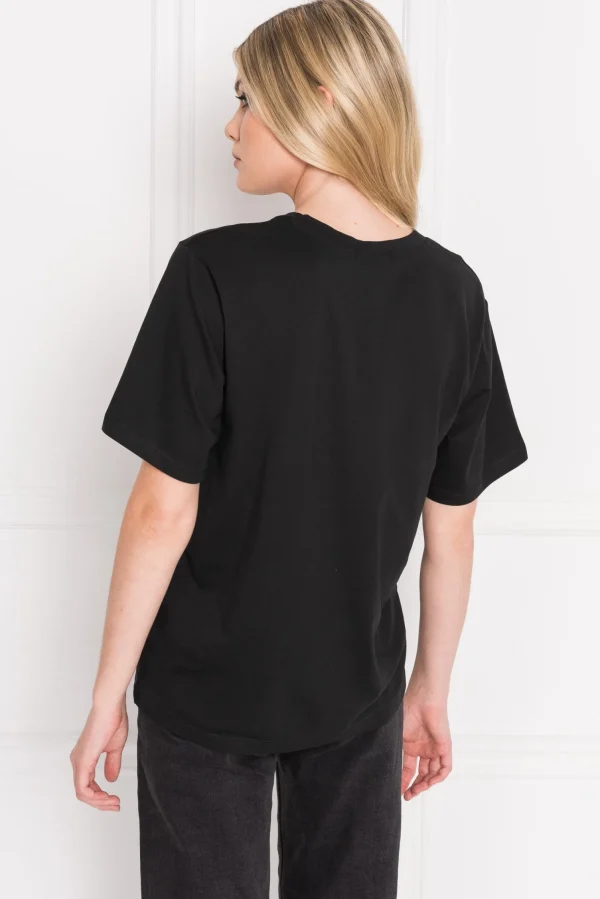 LAMARQUE Tops | CECILIA | Deep V-neck Tee Black