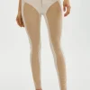 LAMARQUE Pants&Shorts | CELICIA | Faux Leather Mesh Leggings Bone