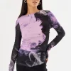 LAMARQUE Tops | CELINA | Printed Long Sleeve Top Lavender Haze