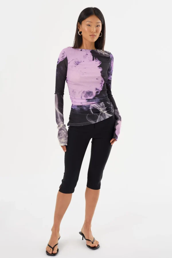 LAMARQUE Tops | CELINA | Printed Long Sleeve Top Lavender Haze