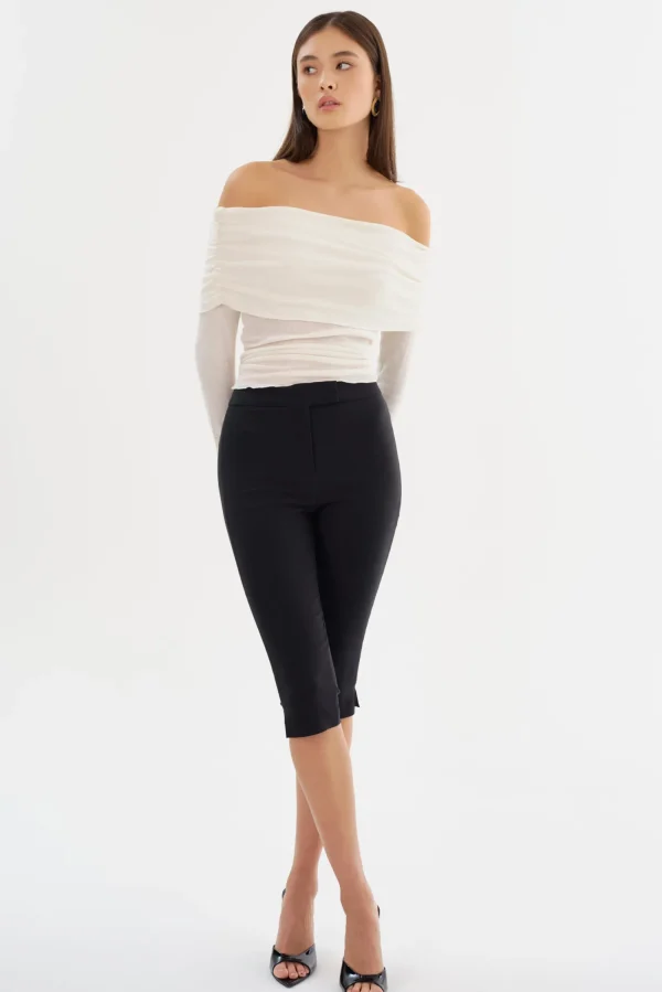 LAMARQUE Pants&Shorts | CELINE | Stretch Twill Capri Black