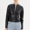 LAMARQUE Leather Jackets | CHAPIN | Reversible Leather Bomber Black/Silver