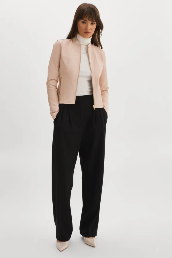 LAMARQUE Leather Jackets | CHAPIN | Reversible Leather Bomber Ballet Pink
