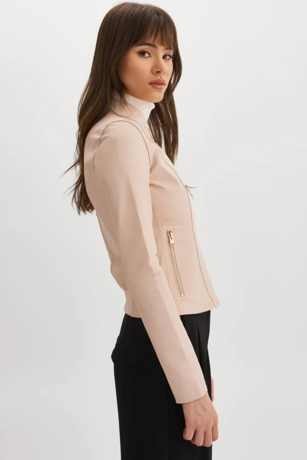 LAMARQUE Leather Jackets | CHAPIN | Reversible Leather Bomber Ballet Pink