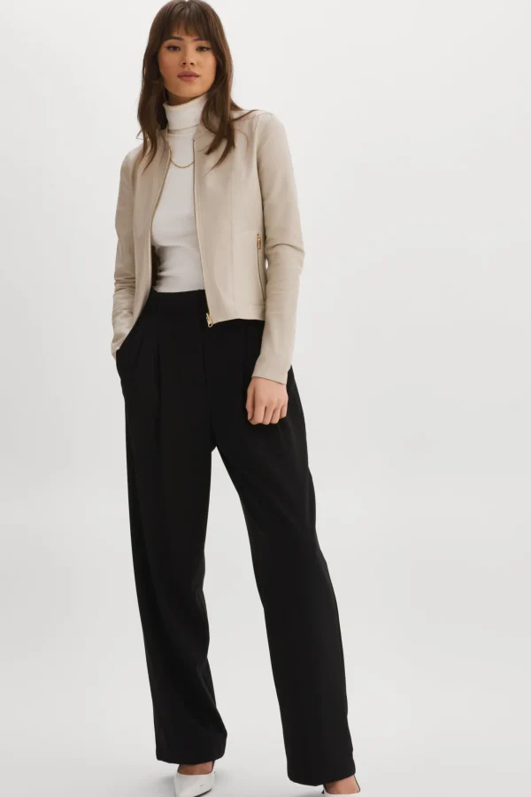 LAMARQUE Leather Jackets | CHAPIN | Reversible Leather Bomber Bone