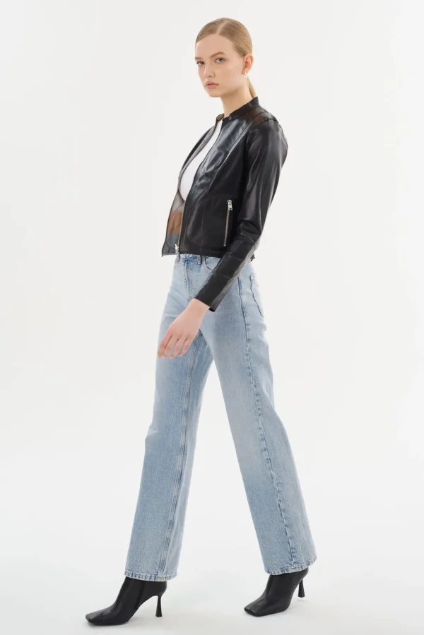 LAMARQUE Leather Jackets | CHAPIN | Reversible Leather Bomber Black/Silver
