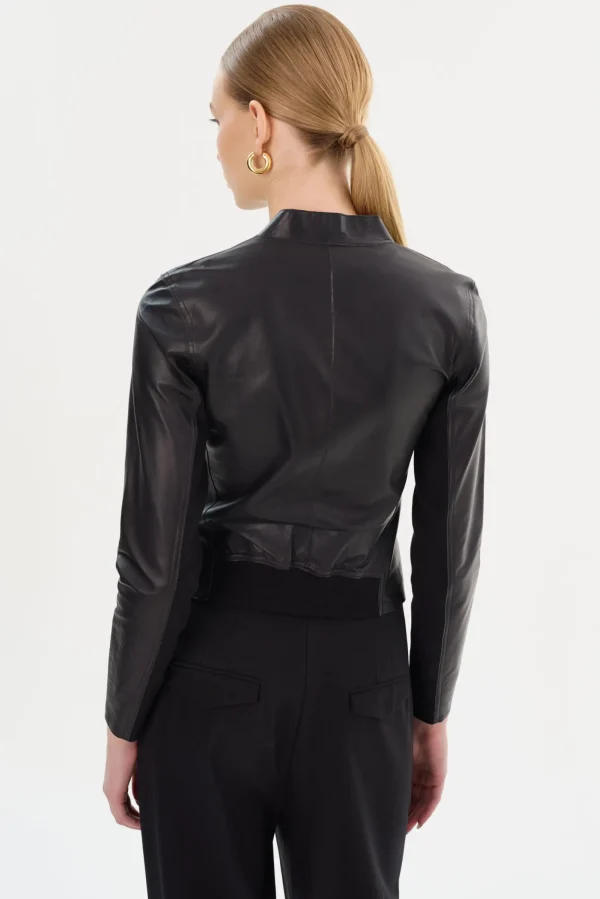 LAMARQUE Leather Jackets | CHAPIN | Reversible Leather Bomber Black/Gold