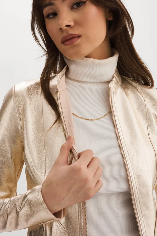 LAMARQUE Leather Jackets | CHAPIN | Reversible Leather Bomber Ballet Pink