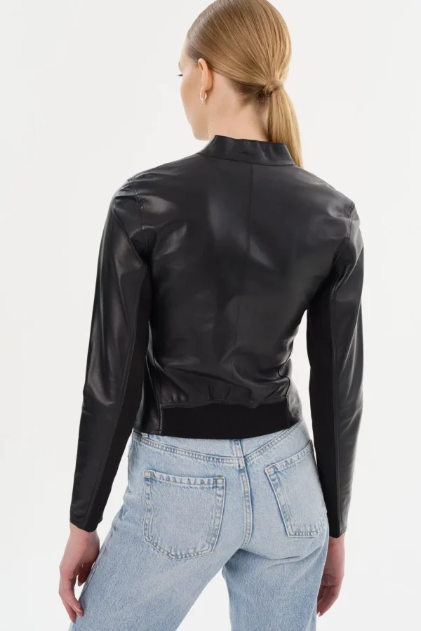LAMARQUE Leather Jackets | CHAPIN | Reversible Leather Bomber Black/Silver