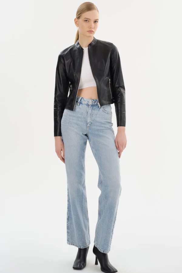 LAMARQUE Leather Jackets | CHAPIN | Reversible Leather Bomber Black/Silver
