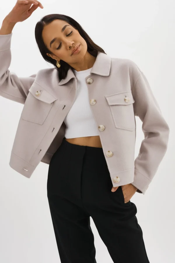LAMARQUE Coats&Jackets | CHRISTINE | Wool Jacket FEATHER GREY