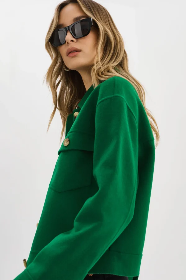 LAMARQUE Coats&Jackets | CHRISTINE | Wool Jacket VIBRANT GREEN
