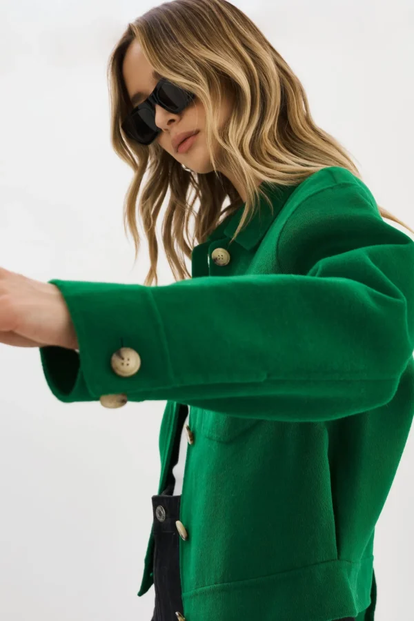 LAMARQUE Coats&Jackets | CHRISTINE | Wool Jacket VIBRANT GREEN