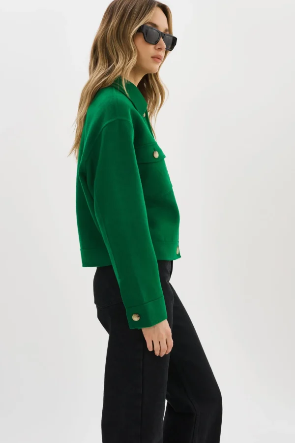 LAMARQUE Coats&Jackets | CHRISTINE | Wool Jacket VIBRANT GREEN
