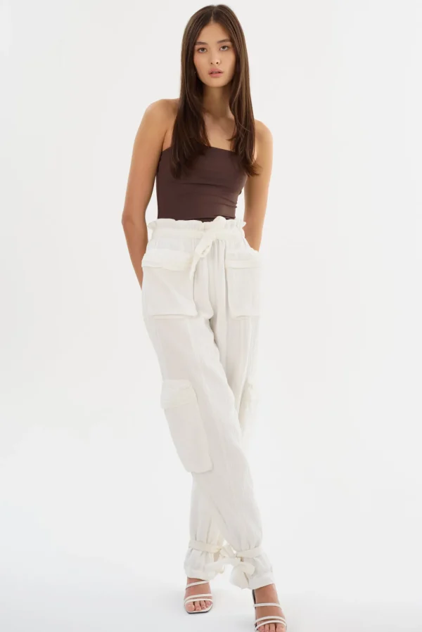 LAMARQUE Pants&Shorts | CRESTIN | Cotton Cargo Pants Off White