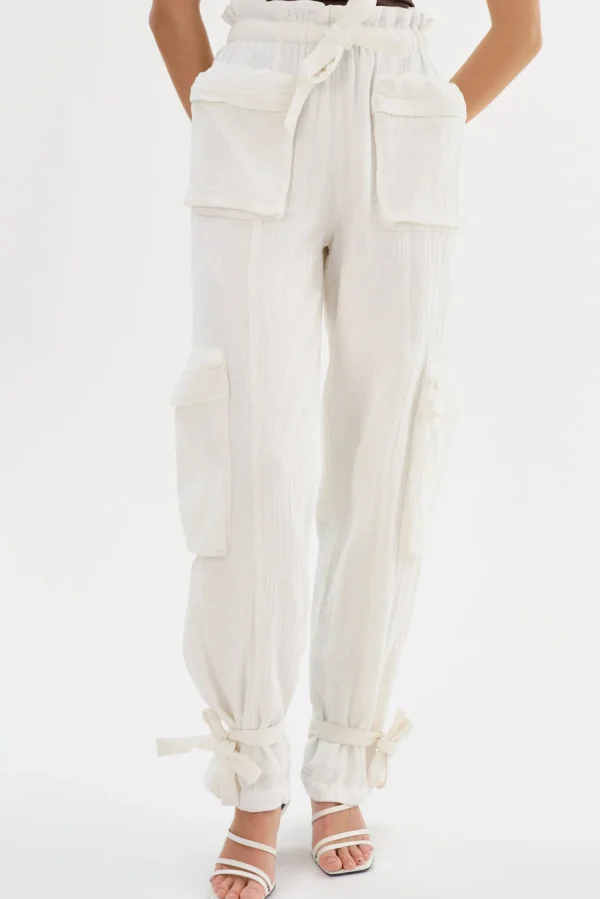 LAMARQUE Pants&Shorts | CRESTIN | Cotton Cargo Pants Off White
