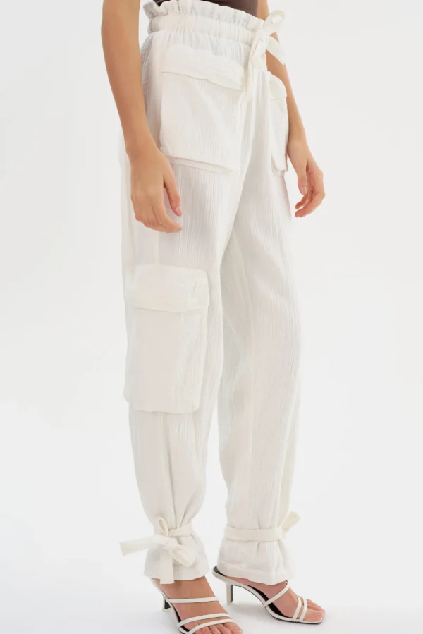 LAMARQUE Pants&Shorts | CRESTIN | Cotton Cargo Pants Off White
