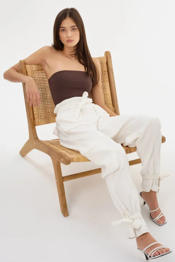 LAMARQUE Pants&Shorts | CRESTIN | Cotton Cargo Pants Off White