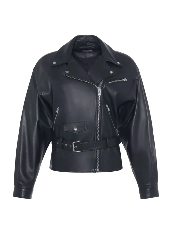 LAMARQUE Leather Jackets | DANIELA | Leather Biker Jacket Black