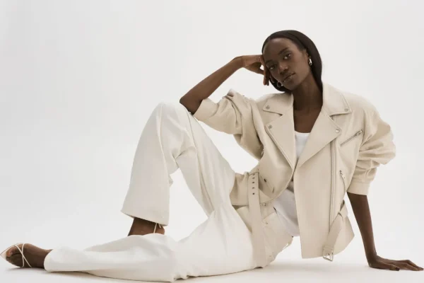 LAMARQUE Leather Jackets | DANIELA | Leather Biker Jacket BONE