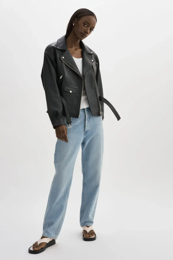 LAMARQUE Leather Jackets | DANIELA | Leather Biker Jacket Black