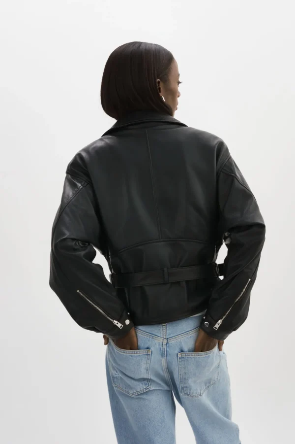 LAMARQUE Leather Jackets | DANIELA | Leather Biker Jacket Black