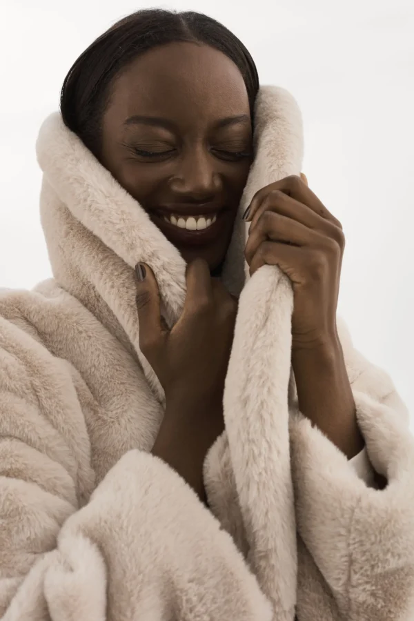 LAMARQUE Coats&Jackets | DANIKA | Faux Fur Crop Jacket Oat