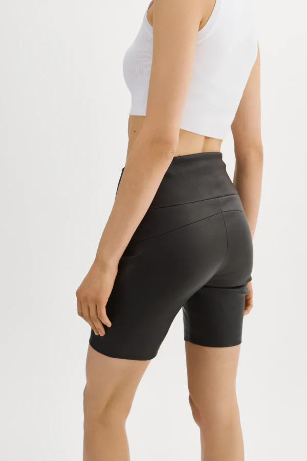 LAMARQUE Pants&Shorts | DARI | Leather Biker Shorts Black