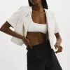 LAMARQUE Leather Jackets | DARIA | Cropped Leather Jacket White