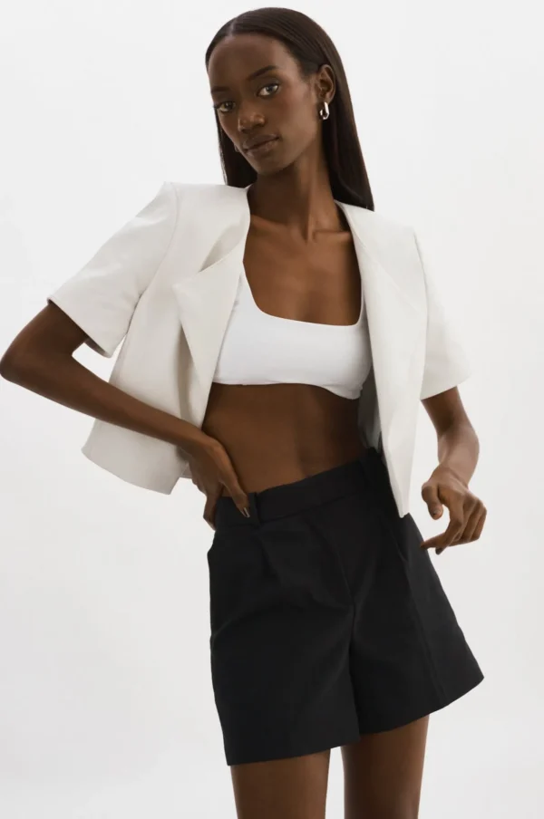 LAMARQUE Leather Jackets | DARIA | Cropped Leather Jacket White