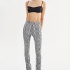 LAMARQUE Pants&Shorts | DAWN | Stretch Leather Pants Slate Snake Print