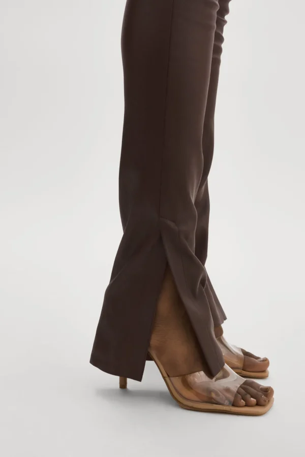 LAMARQUE Pants&Shorts | DAWN | Stretch Leather Pants Mahogany