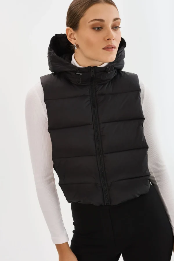 LAMARQUE Coats&Jackets | DELMA | Quilted Nylon Dickey Black