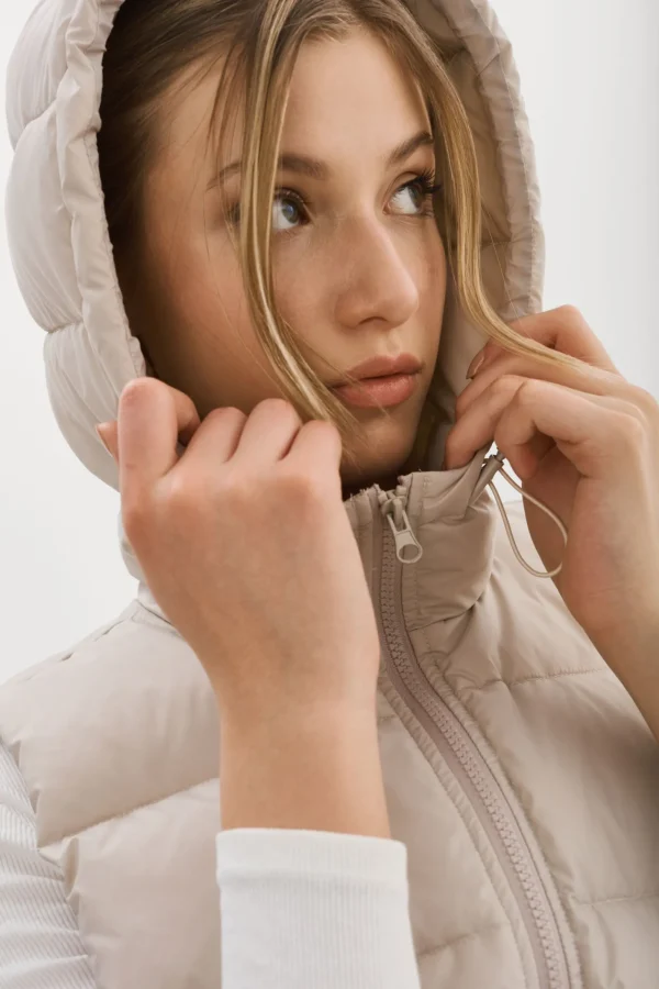 LAMARQUE Coats&Jackets | DELMA | Quilted Nylon Dickey Oat