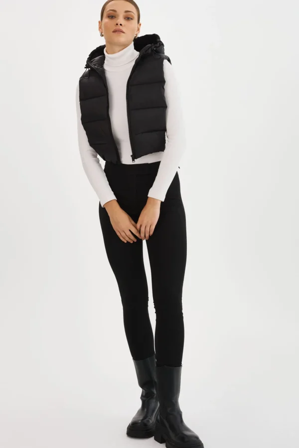 LAMARQUE Coats&Jackets | DELMA | Quilted Nylon Dickey Black