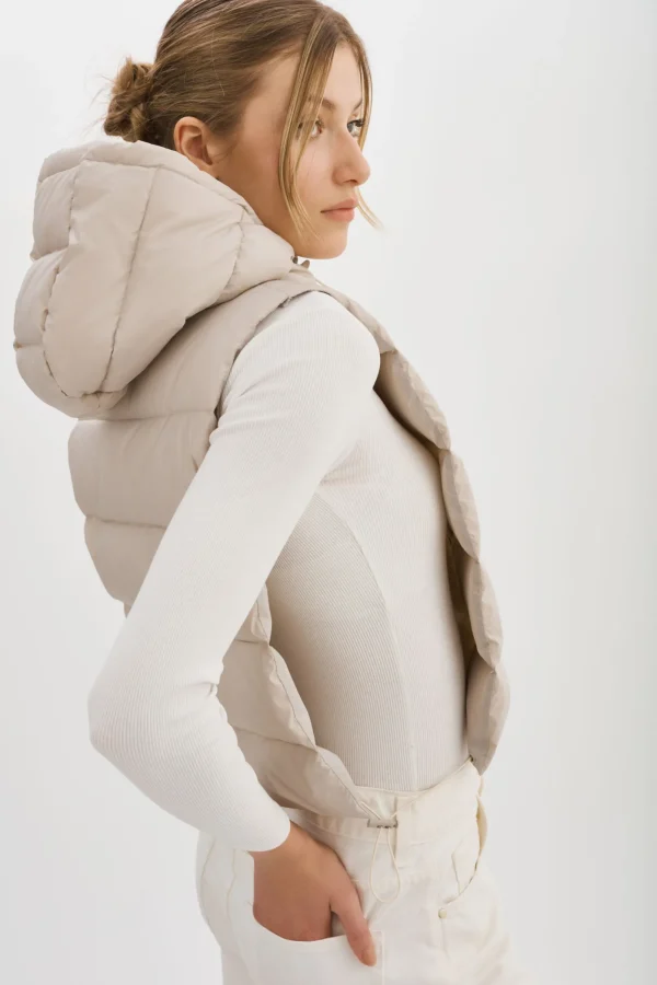 LAMARQUE Coats&Jackets | DELMA | Quilted Nylon Dickey Oat