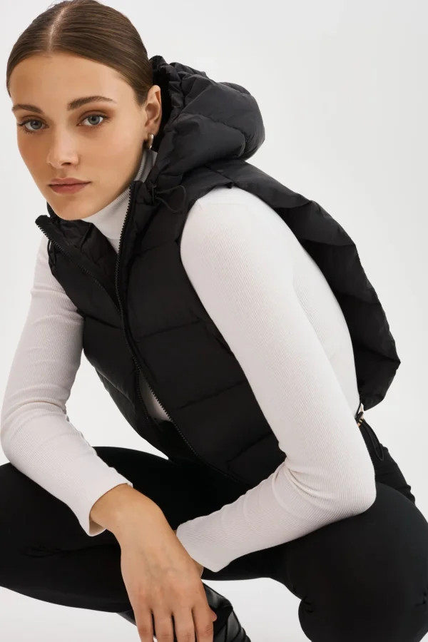 LAMARQUE Coats&Jackets | DELMA | Quilted Nylon Dickey Black